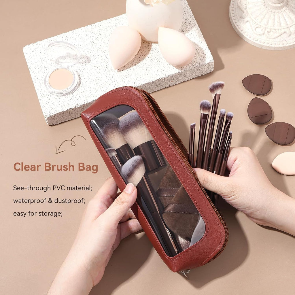 Makeup Brushes MAGEFY Travel Makeup Brush Set Professional Make Up Brushes for Powder Concealers Eye Shadows Eyebrow