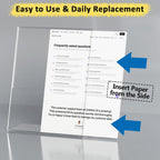 Acrylic Sign Holder 8.5 x 11, Clear L-Shape Tabletop Display Stand, 8 Pack