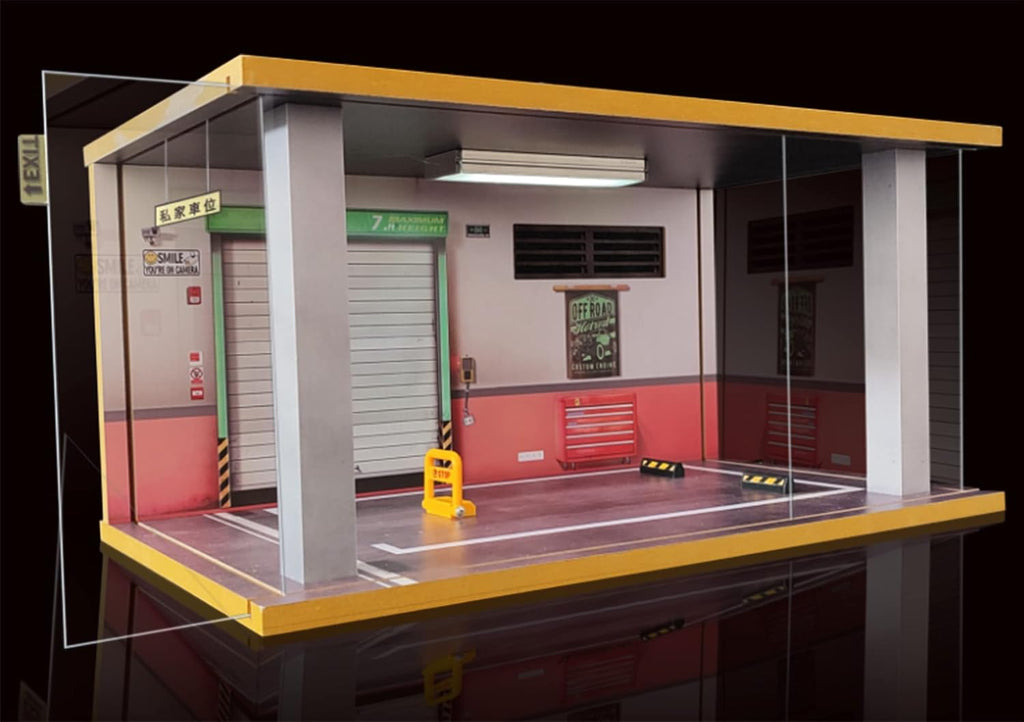 Display Case with Light for 1/18 Diecast Cars | Display Case for 1/18 Diecast Cars,Acrylic Display Case for 1/12