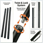 Collapsible Bo Staff 4ft & 6ft – Foam-Padded Martial Arts Practice Staff for Safe Training, Adjustable Portable