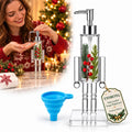 Nutcracker Soap Dispenser Clear Christmas Pump Bottle with Funnel Berries