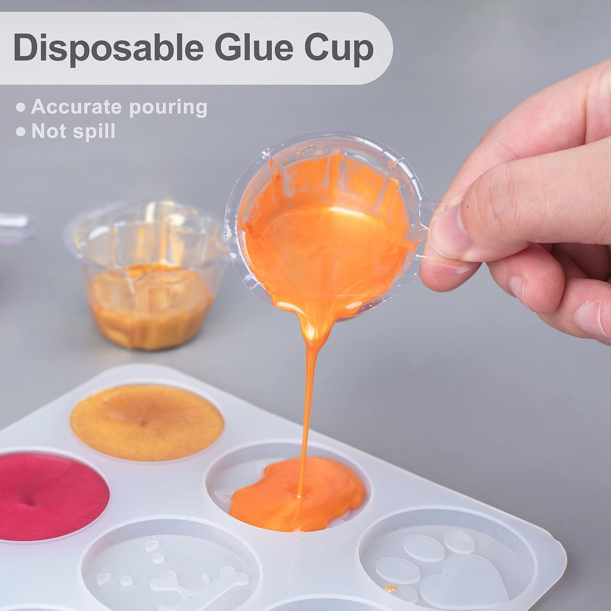 30 ml Epoxy Mixing Cups, 200-Pack, with 50 Wooden Sticks