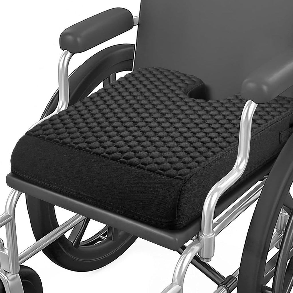 Wheelchair Seat Cushion with Honeycomb Message Dots (18"x16"x3")