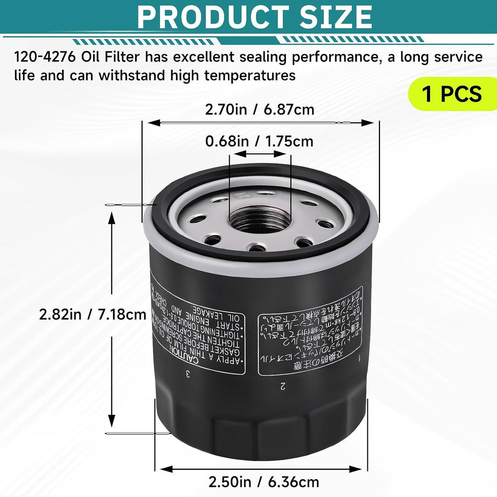 120-4276 136-7848 Oil Filter for Toro E-Series, Timecutter (1pc)