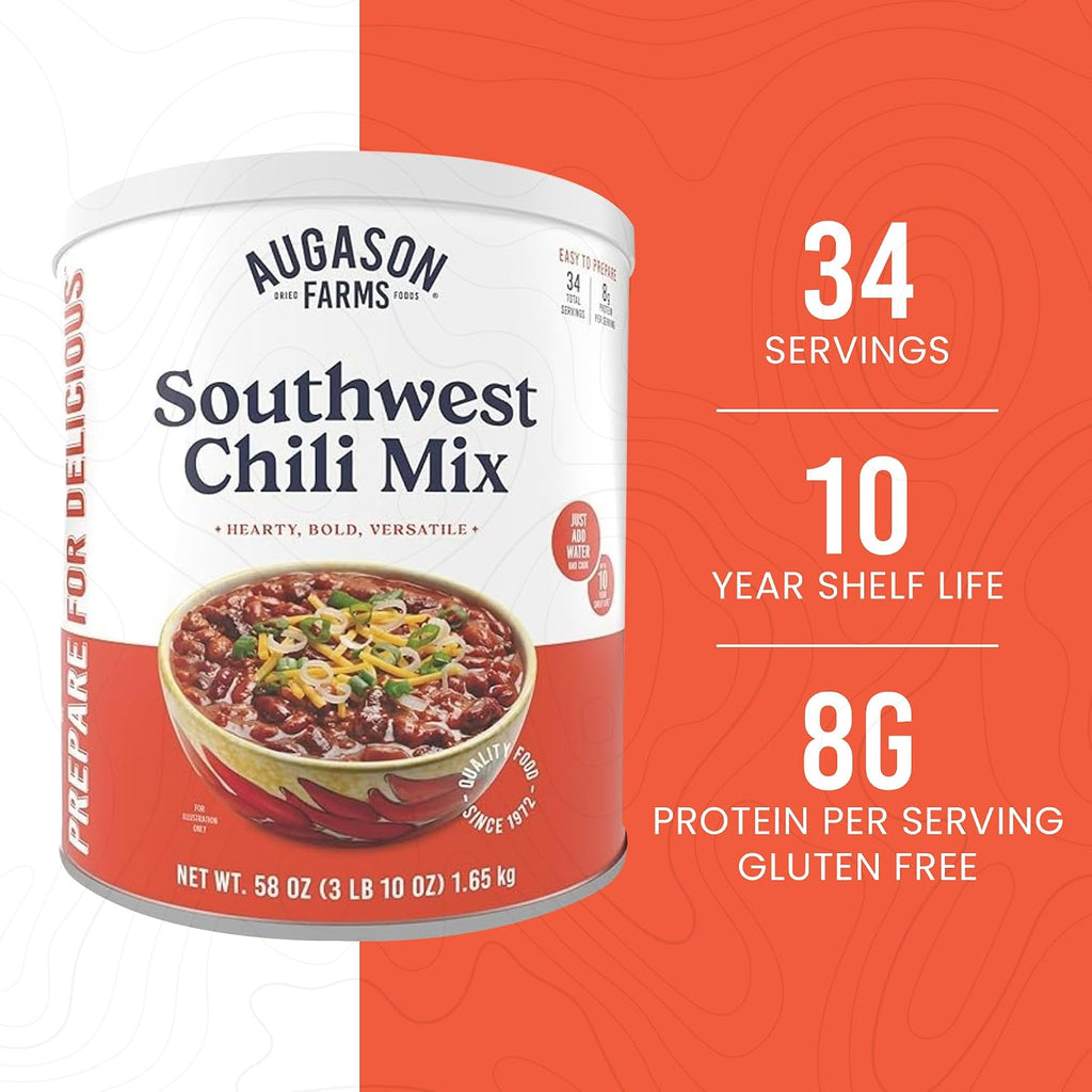 Southwest Chili Mix Can | Emergency Food Supply, 34 Servings, 10 Year Shelf Life, 8 Grams of Protein per Serving