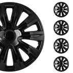 Hubcaps Wheel Cover 17" 4 PCS Bright Black