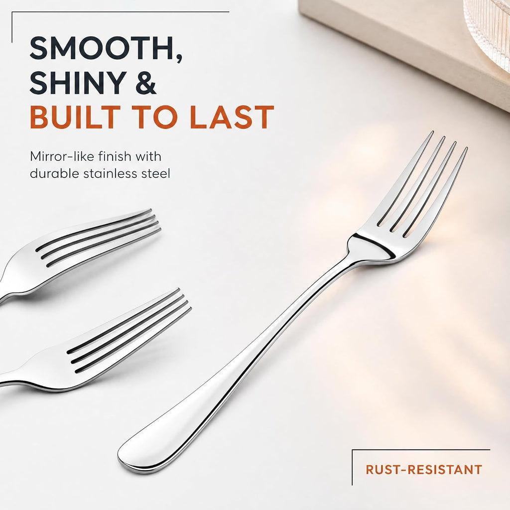 32 Pieces Dinner Forks Set,8" Fork,Stainless Steel Dinner Fork