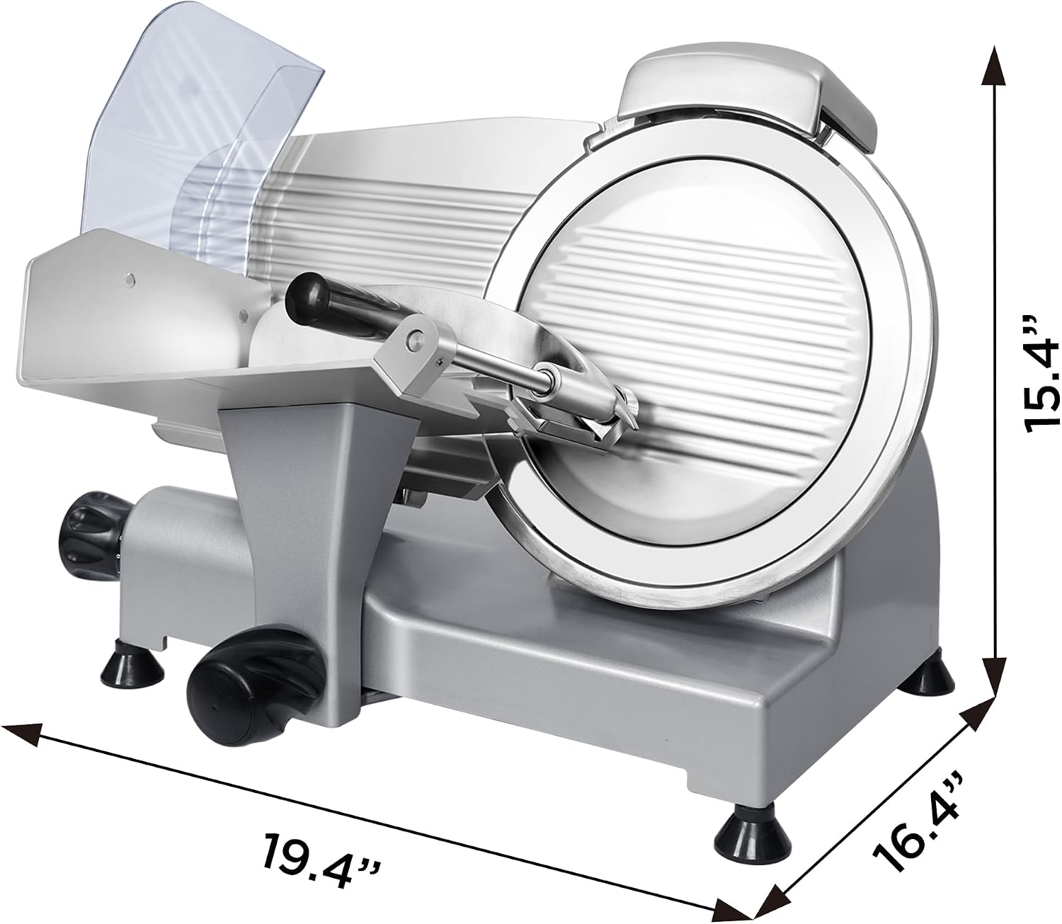 10" Commercial Meat Slicer, Electric Deli Slicer Built-in Sharpener
