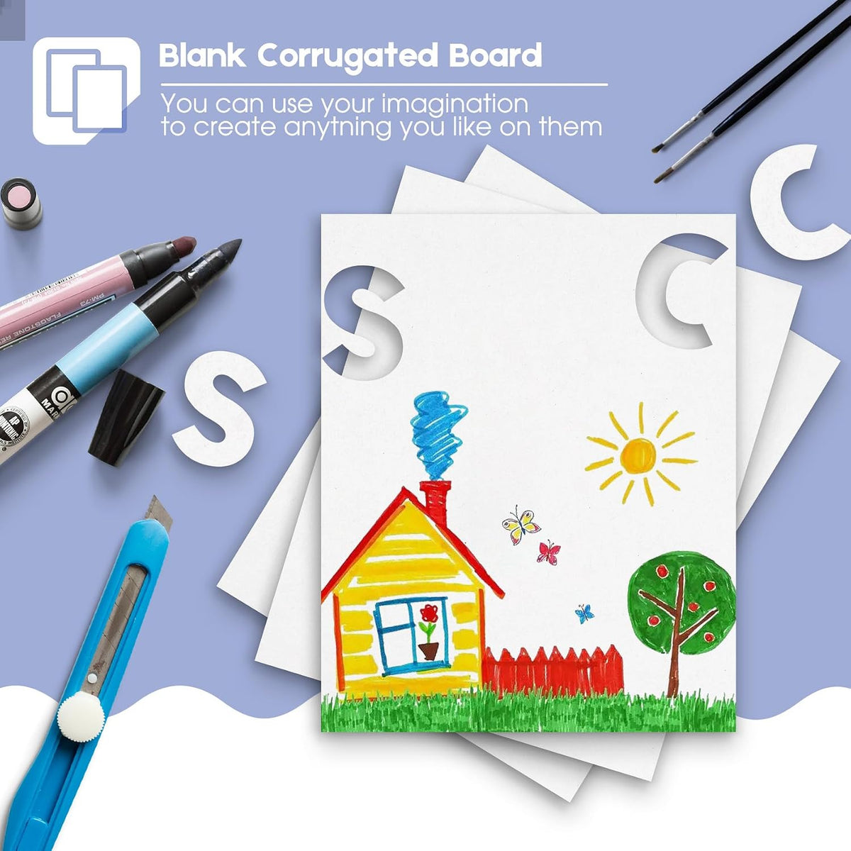 10 Pack 8x10 Corrugated Cardboard Sheets