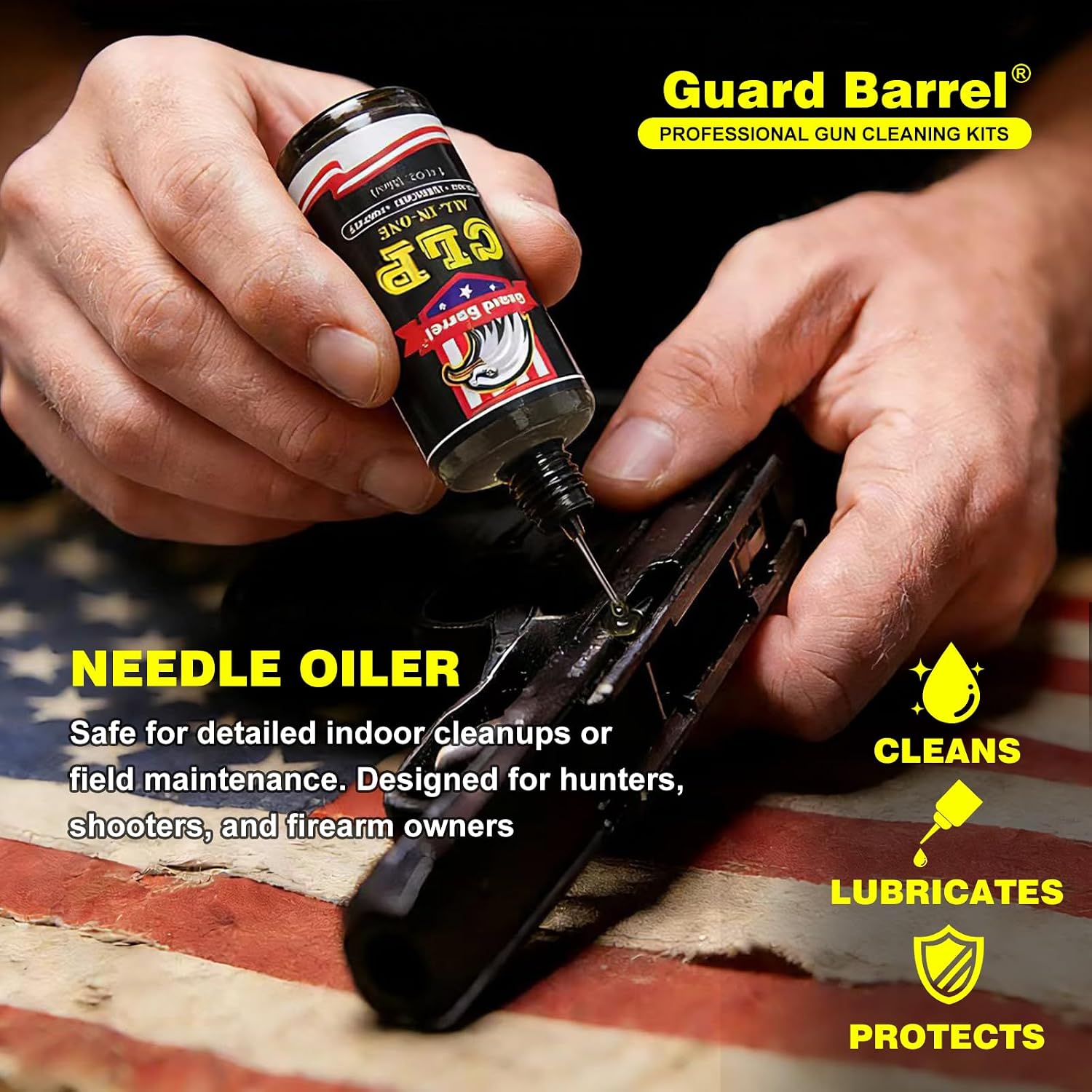 Gun Cleaning Kit for .30 Cal Rifle Cleaning Kit with 30ml Gun Cleaning Oil, Gun Cleaning Swabs, Bronze Bore Brush and