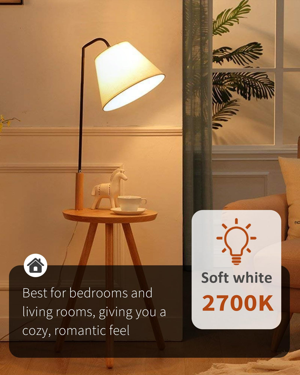 LED Light Bulbs, 100 Watt Equivalent A19, Soft Warm White 2700K
