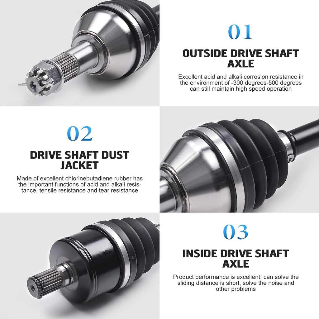 KLV Rear Left CV Axle 705502552 for 2019-2023 Can Am Maverick Sport 1000