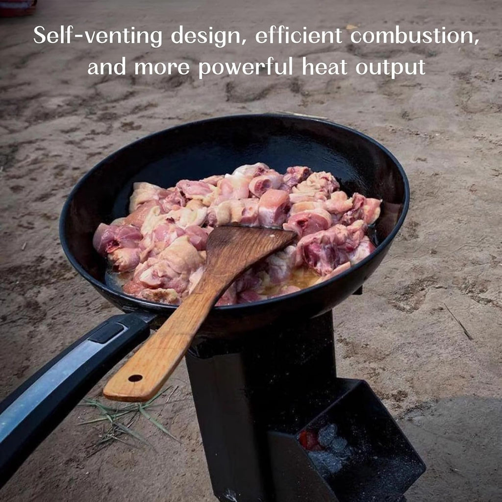 Rocket Stove Wood Burning Stove Portable Wood Stove, Fire Camping Stove for Outdoor Cooking, Camping, Picnic, BBQ