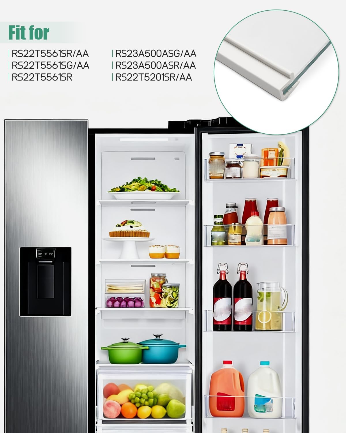 DA97-16362A Refrigerator Glass Shelf Fit for Samsung Refrigerator, Replace DA97-16362T AP6025092 PS17501265, Freezer Tempered Glass Shelf