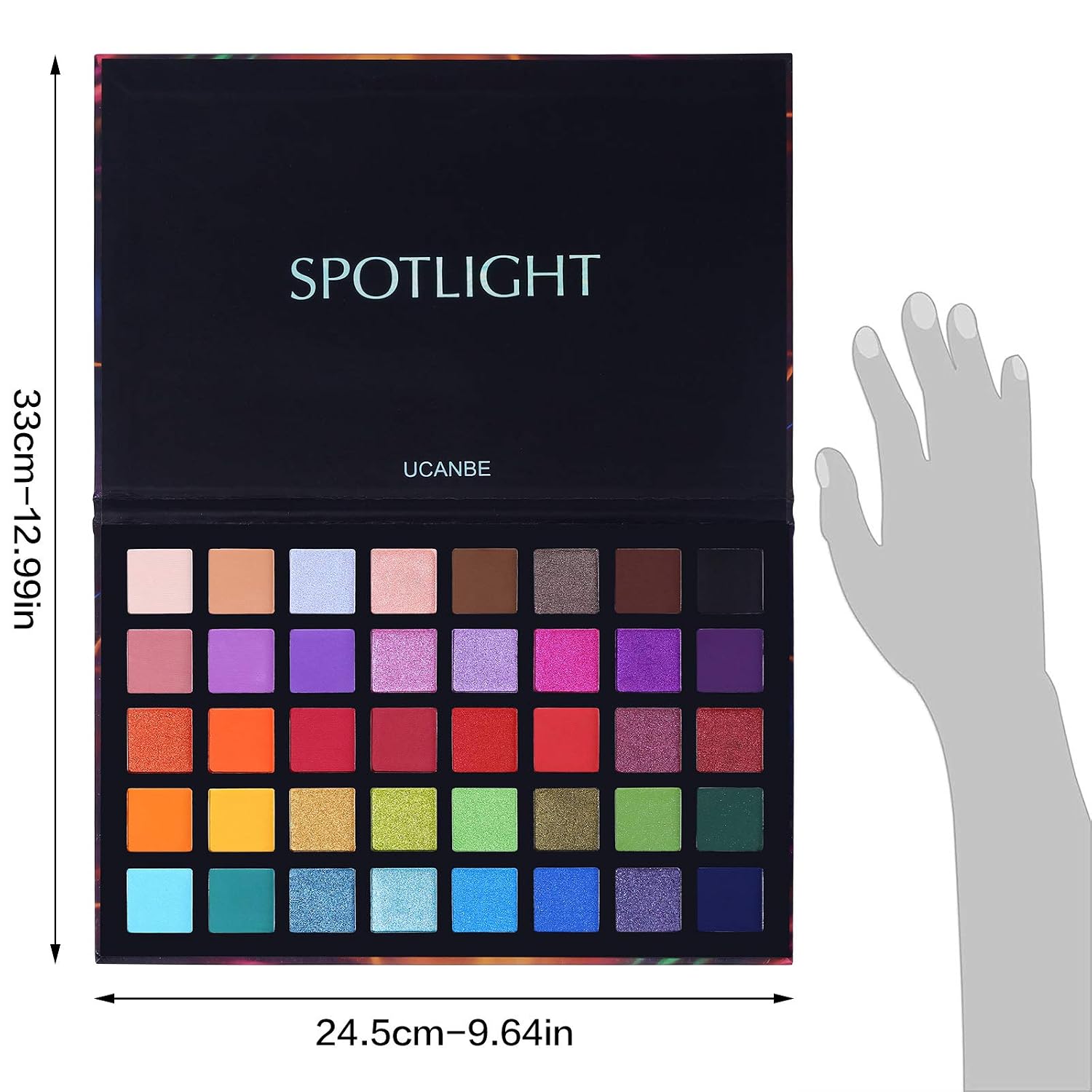 Spotlight Eyeshadow Palette Professional 40 Color Eye Shadow Matte Shimmer Makeup Pallet Highly Pigmented Colorful