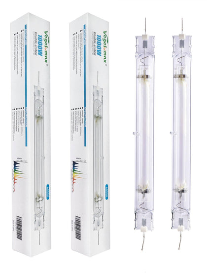 Double Ended Metal Halide 1000Watt MH Grow Light Lamp Bulb,CCT 6000K,95,000Lumens,Enhanced Blue and Violet Spectrums