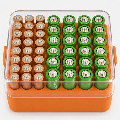 Plastic Battery Organizer Storage Case for 48 AA/AAA Batteries