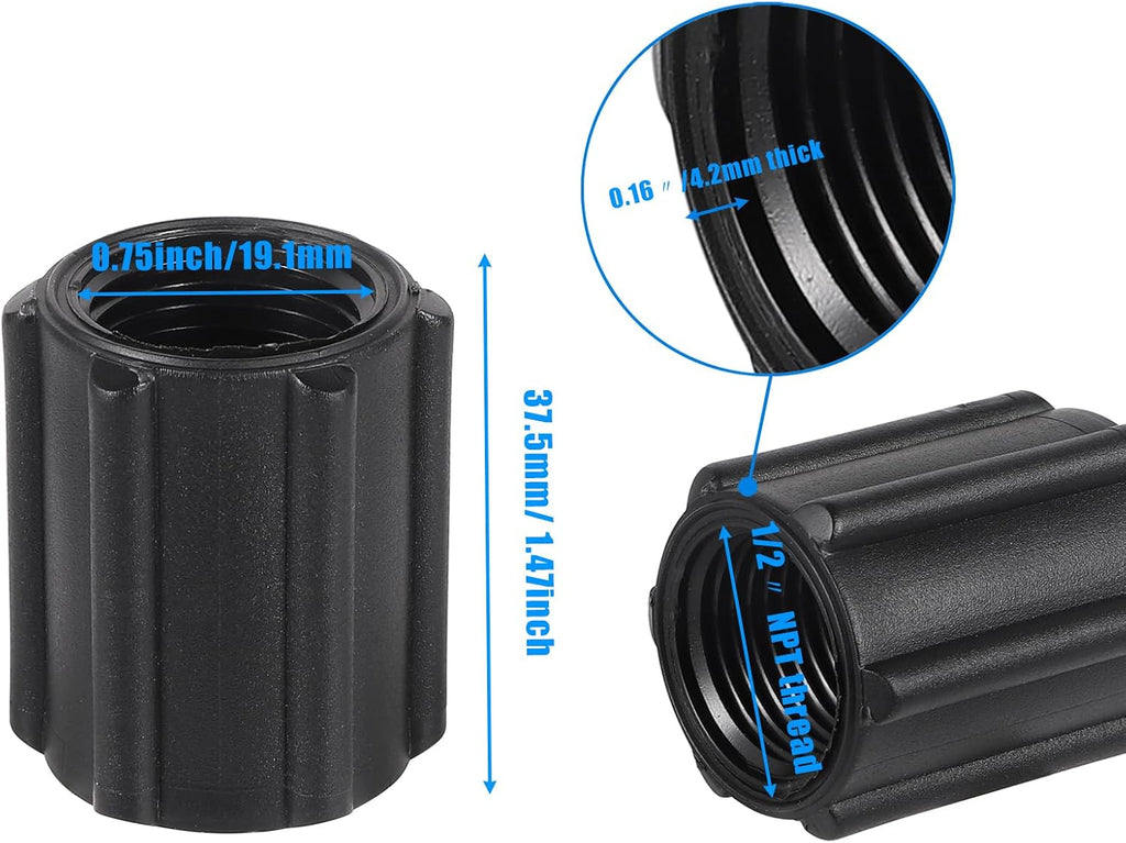 10 Pcs 1/2 Inch Double Female Thread Coupling Sprinkler Pipe
