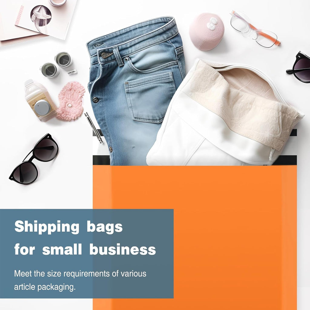 Large Poly Mailers 19x24 for Clothes and Business, Orange, 50 Pcs