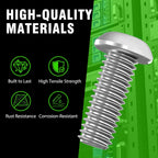 M6 x 16mm Rack Mount Cage Nuts, Screws and Washers - 50 Pack for Server Cabinets, Shelves, Routers - Self-Locking Cable Ties