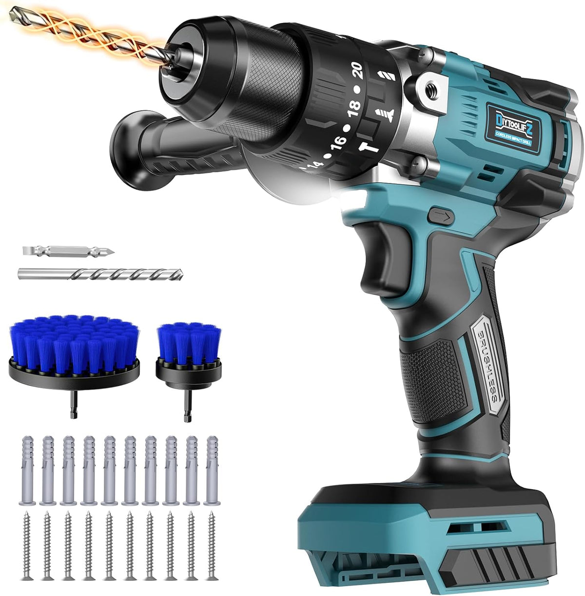 DIYtoolifz Cordless Power Drill Compatible with Makita Battery(Tool Only)