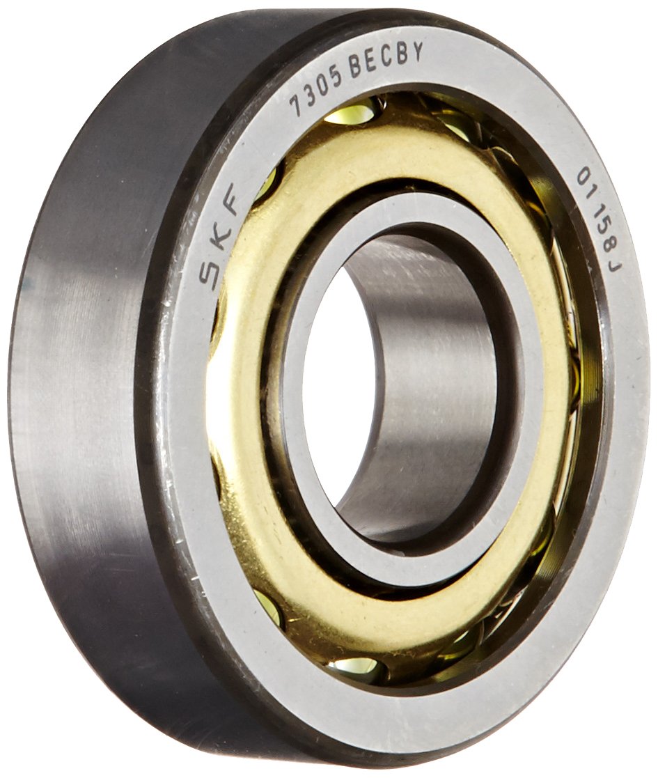 SKF 7305 BECBY Medium Series Angular Contact Bearing, ABEC 1 Precision, 40° Contact Angle, Open, Brass Cage, Normal Clearance, 25mm Bore, 62mm OD, 17mm Width, 3510lbf Static Load Capacity, 5850lbf Dynamic Load Capacity
