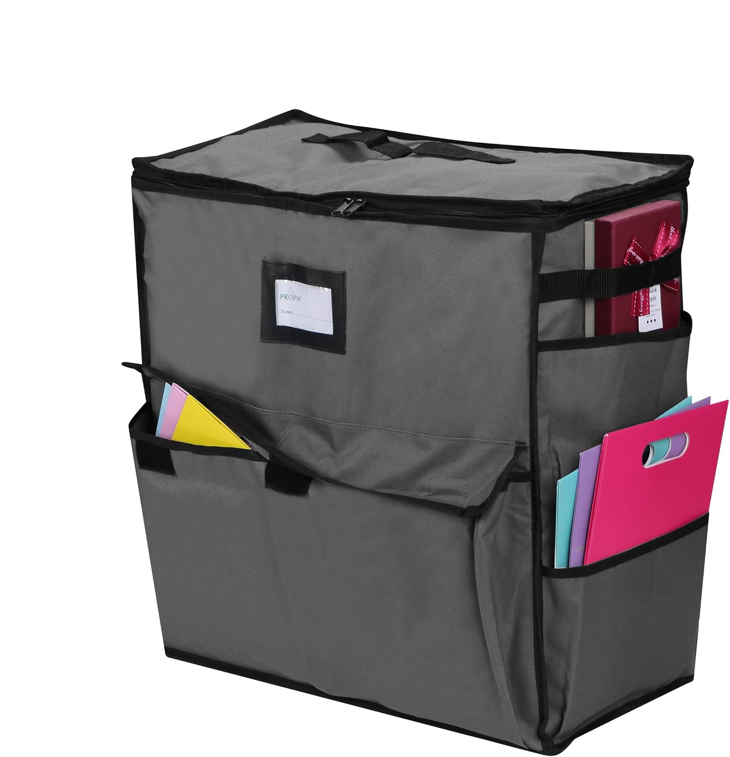Unique Holiday Storage Organizer Gift Bag and Wrapping Accessories (Gray)