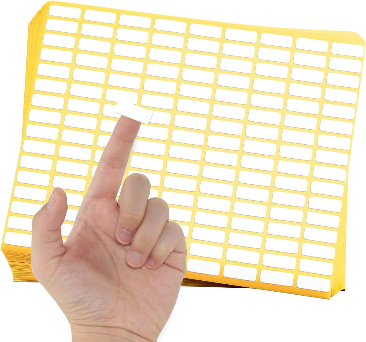 Pack of 6480, 45 Sheet White Rectangle Labels Small Blank Stickers Self Adhesive Writable Stickers for Office Home