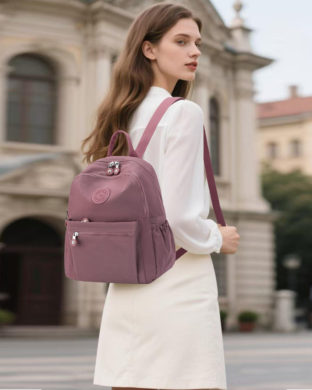 Mini Nylon Women Backpack Purse Lightweight Waterproof Travel Multi-Pockets