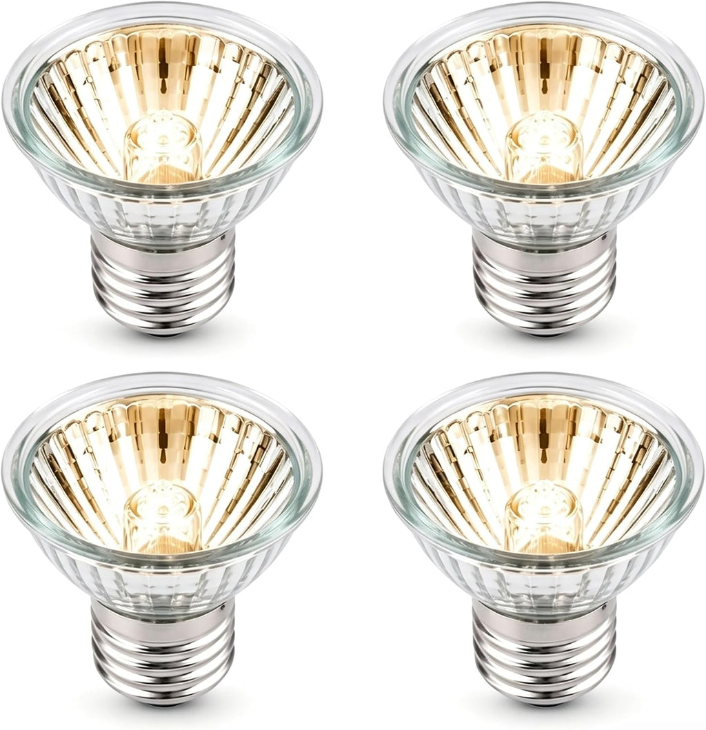 4-Pack 50W Reptile Heat Lamp Bulb, UVA UVB Full Spectrum Turtle Basking Bulb, Reptile Habitats Tank Accessories