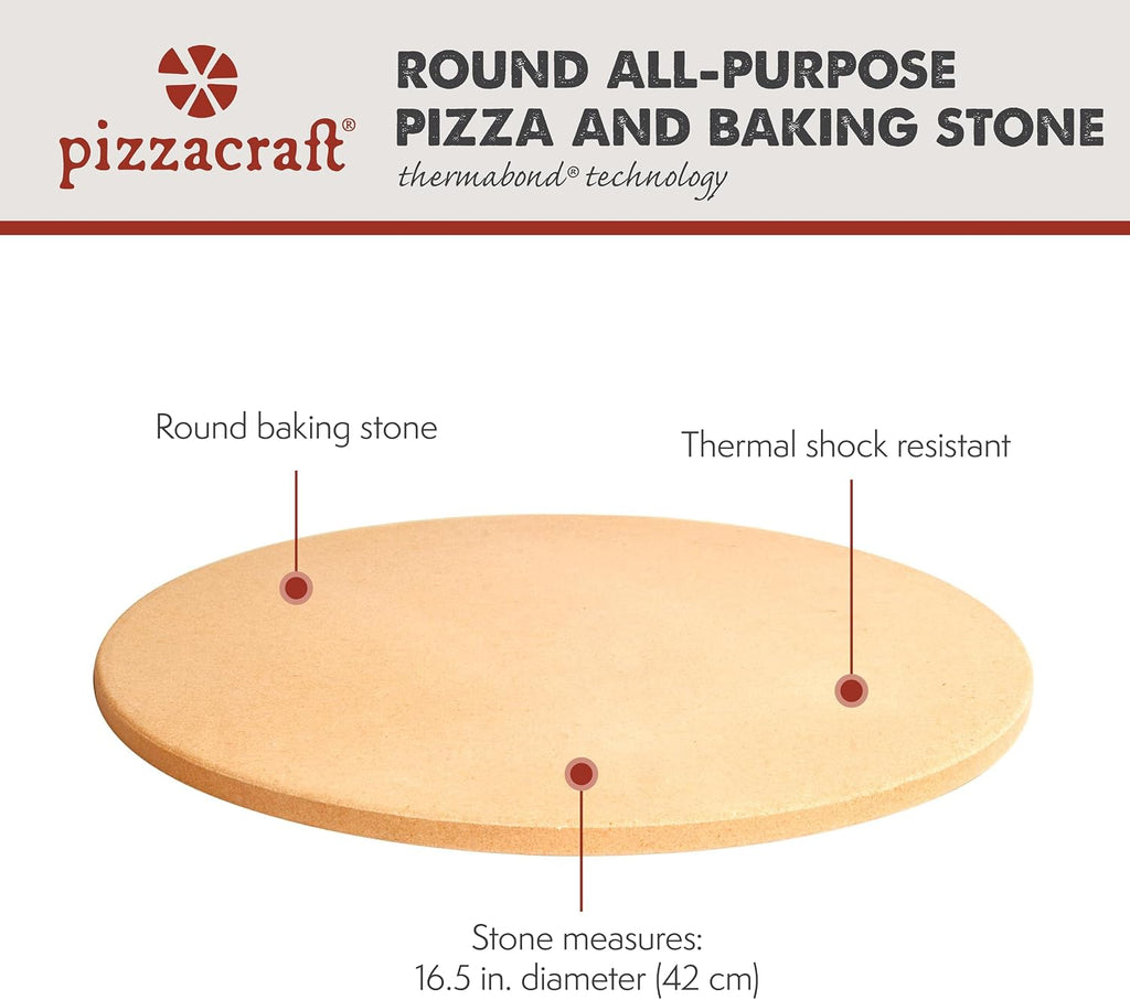 16.5" Round ThermaBond Baking/Pizza Stone - for Oven or Grill - PC9898