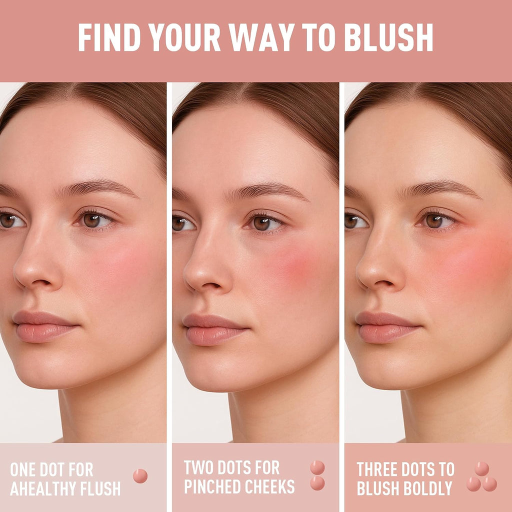 Liquid Blush, Long Lasting Buildable Cream Cheek Tint with High-Pigment Color, Weightless Blendable Formula for