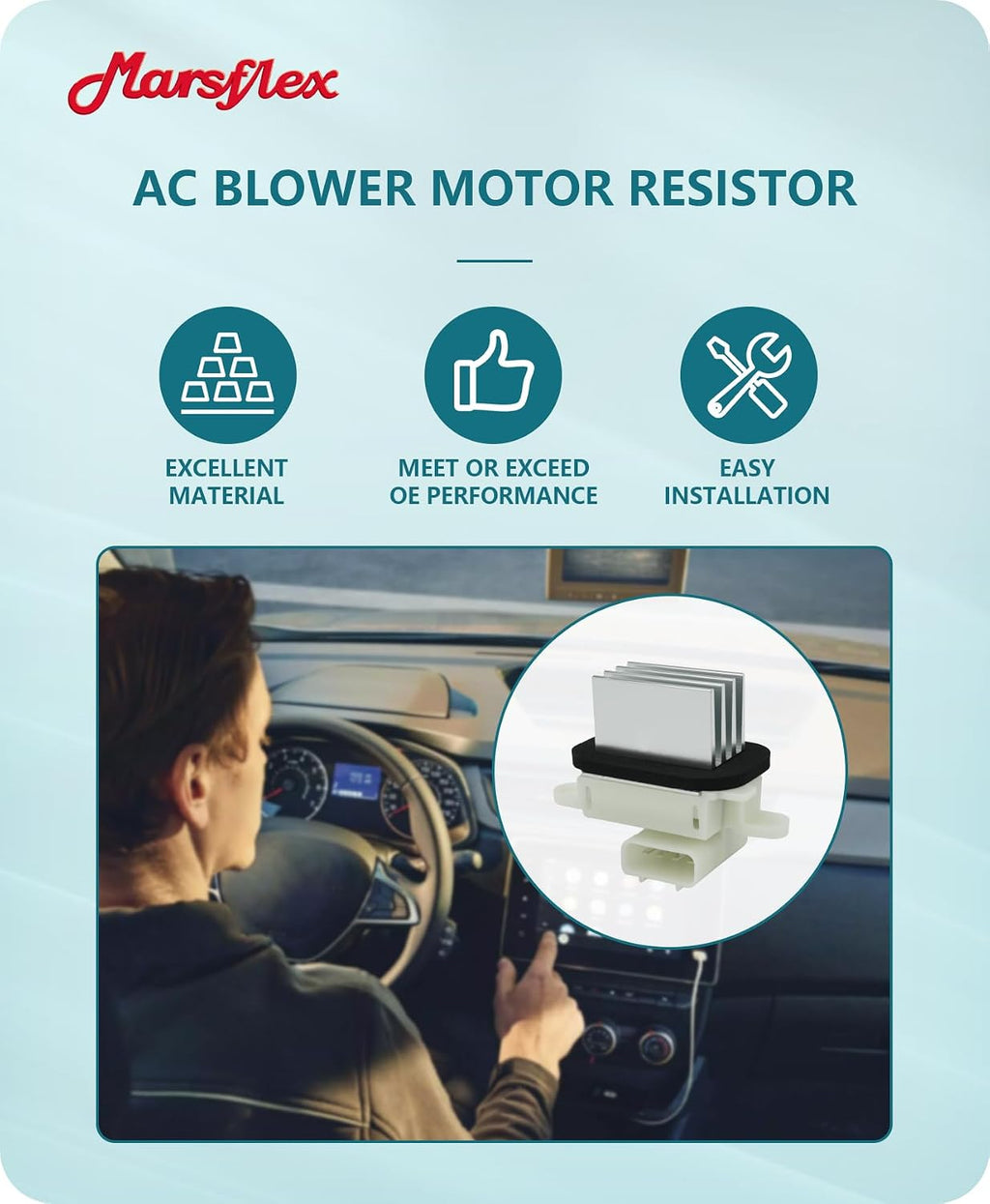 Marsflex Blower Motor Resistor Fit for 2009-2017 Ford F150 Expedition