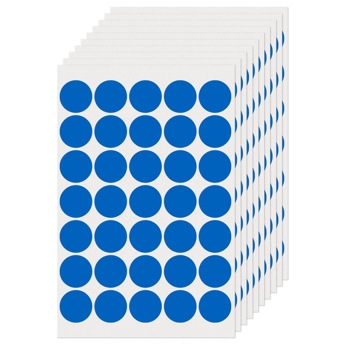 Blue Round Stickers 1 Inch Removable Vinyl Dot Labels 350 PCS