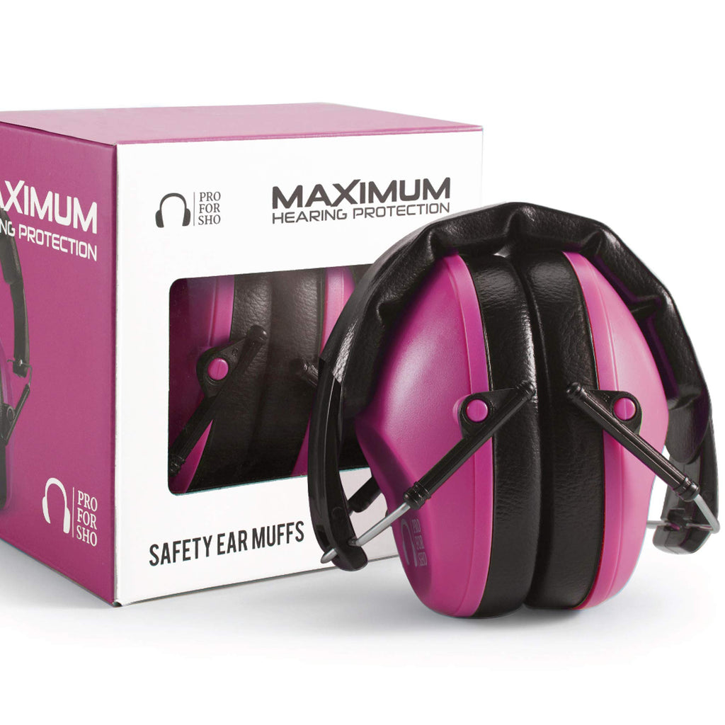 34dB NRR Ear Protection, Noise Reduction Ear Muffs - Pink