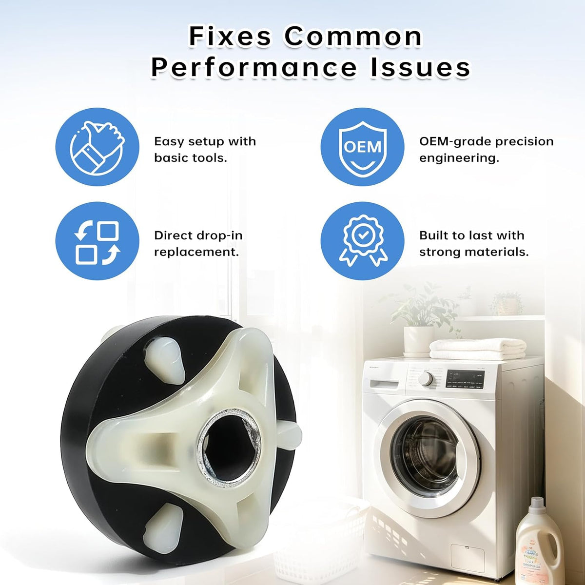 2 Pack Washer Motor Coupler for 285753A, Whirlpool and Kenmore