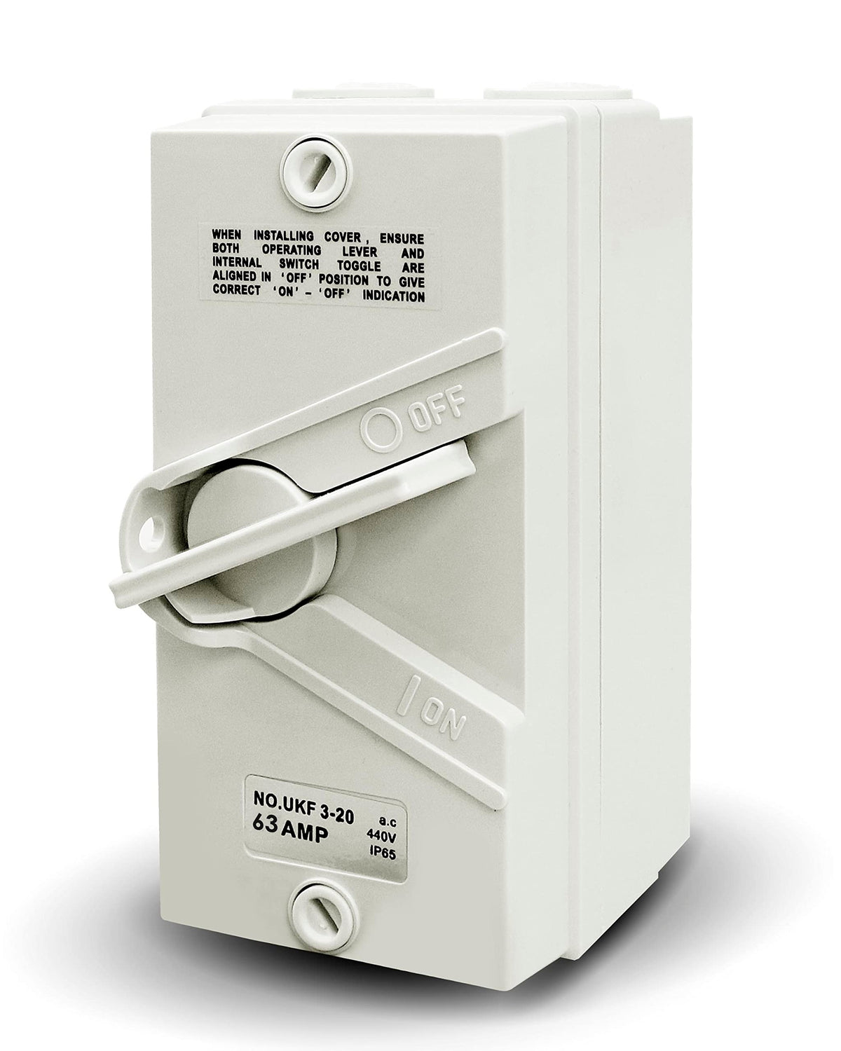 Enclosed Motor Disconnect Switch 63A 440V AC,3 Pole Safety Isolation Switch