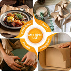 PerkHomy Craft Paper Roll 15" x 1200" (100') Kraft Paper for Gift Wrapping Moving Art Floor Covering Packing Painting