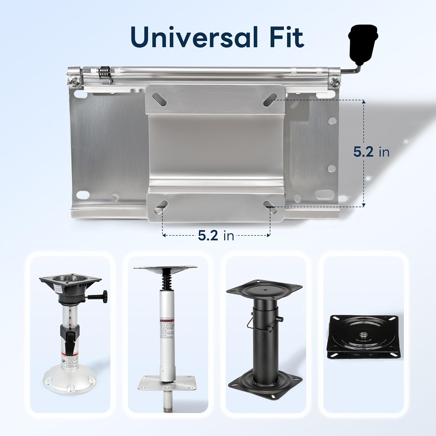 Aluminum Fore & AFT Boat Seat Slider,Universal Fit for Most Standard Boat Seat Pedestal Bases