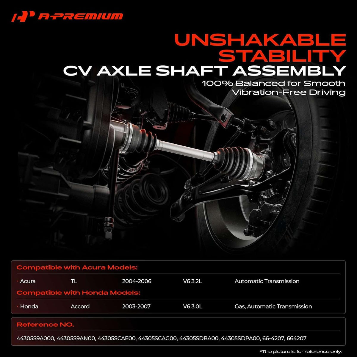 A-Premium Front Right Passenger Side CV Axle Shaft Assembly