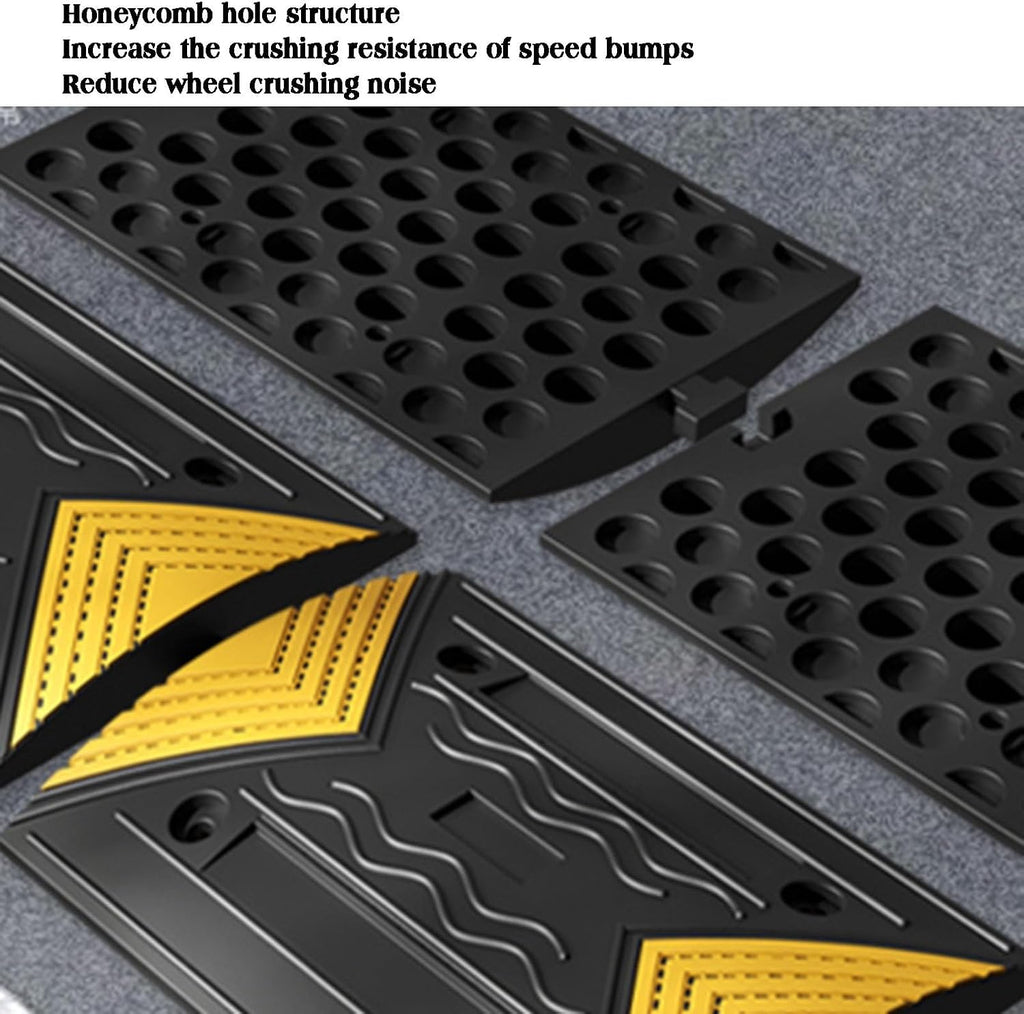 Rubber Speed Bump,Industry Rubber Curb,Wheel Stop Stoppers for Car,Truck,Trailer and Garage,2 Pack Speed