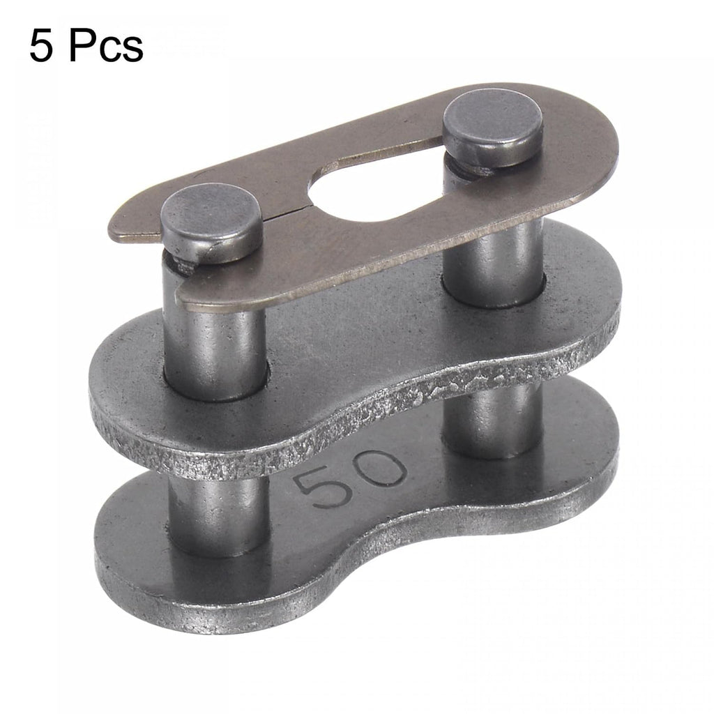 uxcell 5Pcs #50 Chain Master Connector Link Roller, 5/8" Pitch Carbon Steel, Standard Connecting Split Links for 10A Chain