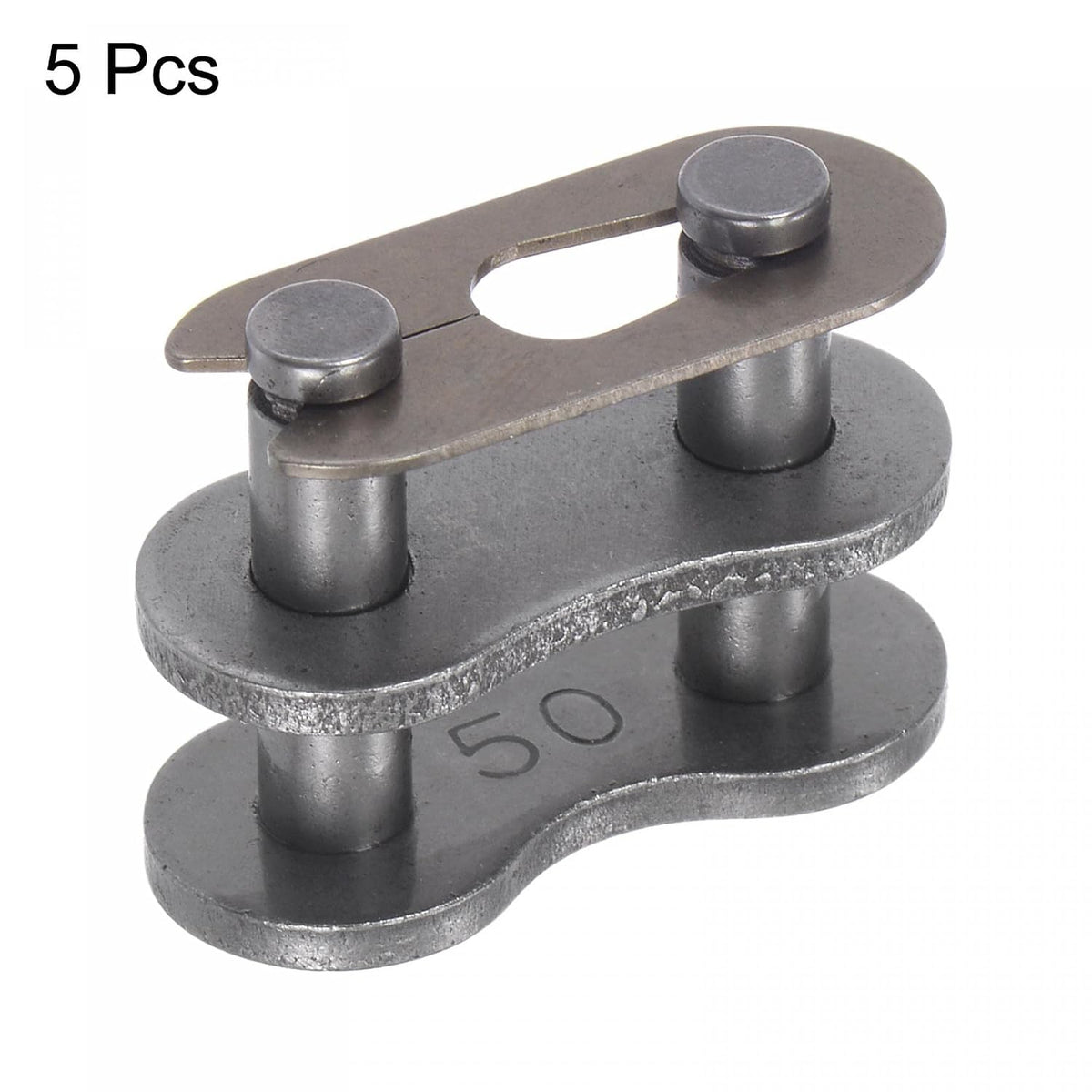uxcell 5Pcs #50 Chain Master Connector Link Roller, 5/8" Pitch Carbon Steel, Standard Connecting Split Links for 10A Chain