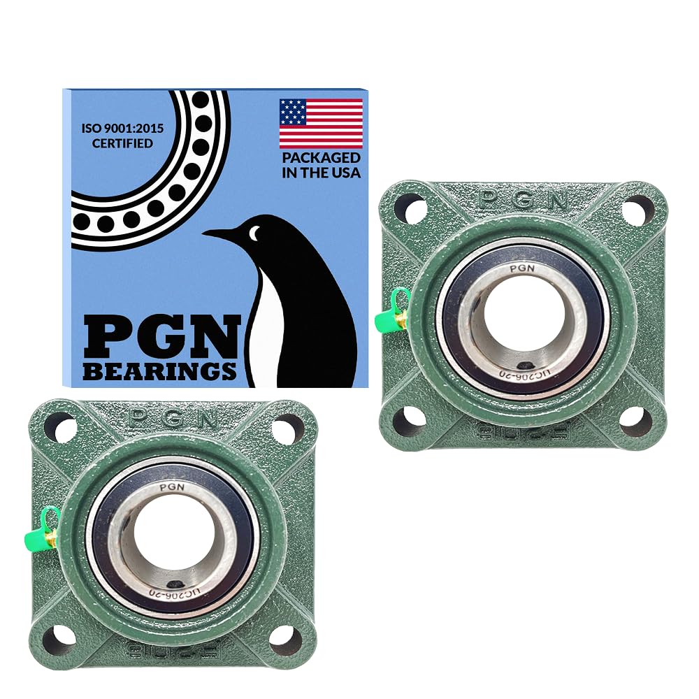 PGN UCF206-20 (2 Pack) Square Flange Bearing 1-1/4" Bore