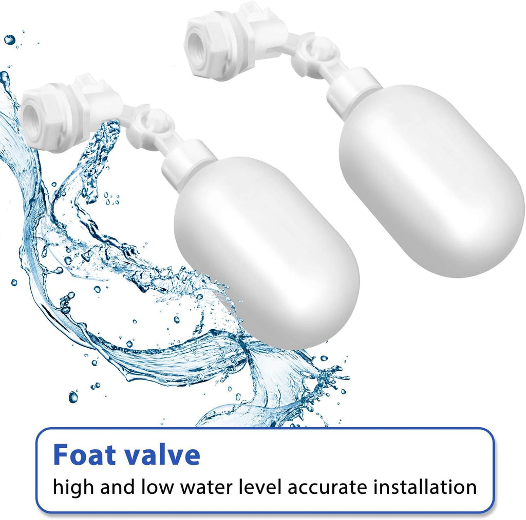 Mudder 2 Pack Float Ball Valve 1/4 Inch Adjustable for Water Tank