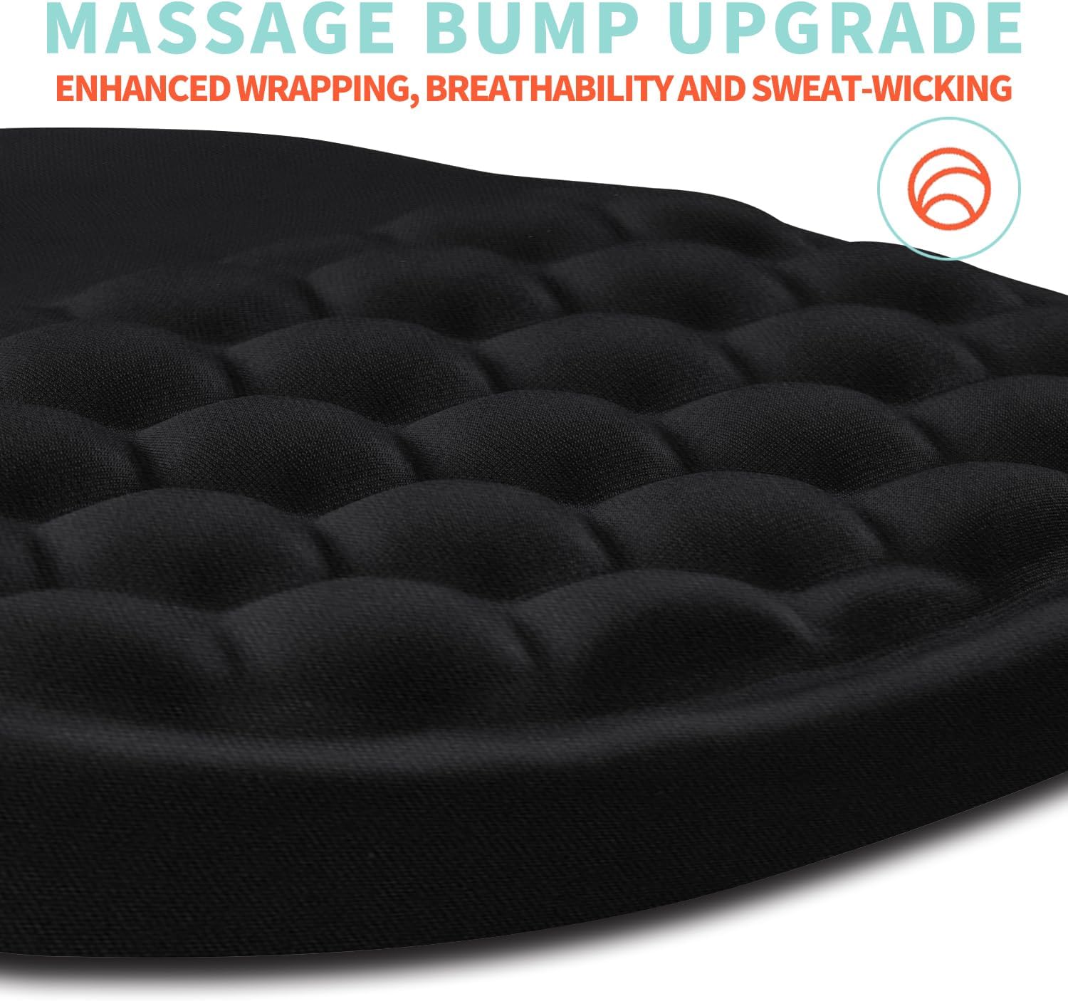 Ergonomic Mouse Pad Wrist Support with Memory Foam Massage Bulge, Carpal Tunnel Pain Relief Mousepad Wrist Rest for