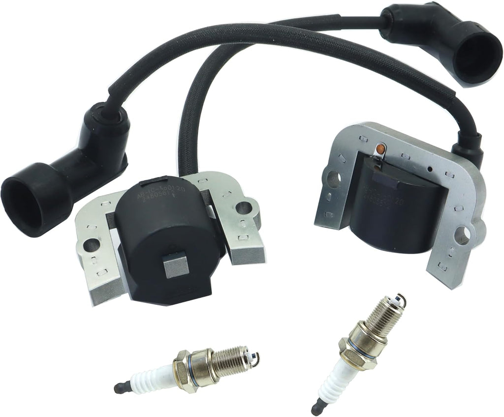 2 Pack of 139-0720 136-7883 Ignition Coil Module Compatible with Toro TimeCutter Exmark Series Riding Lawn Mowers with Spark plug Replace # 127-9216