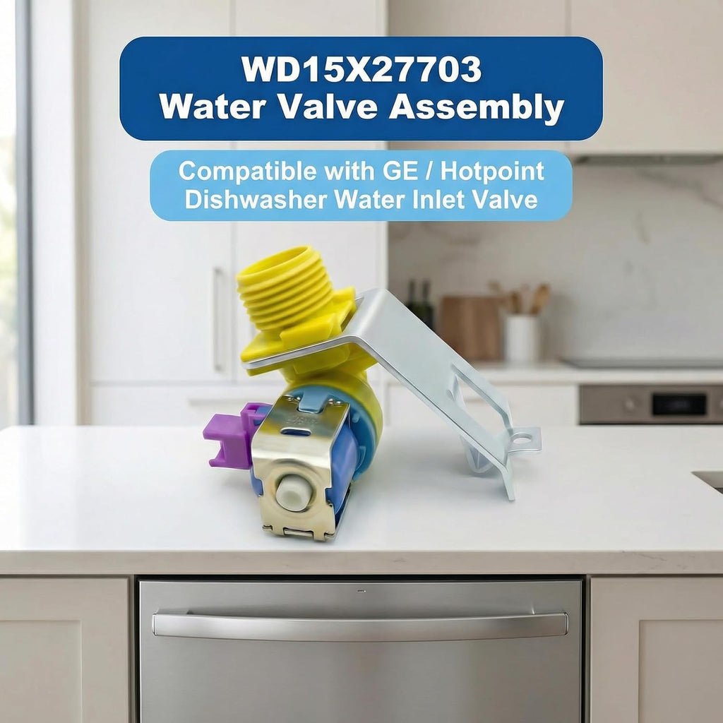 WD15X27703 Dishwasher Water Valve Assembly for GE, Hotpoint GDF535PSR3SS