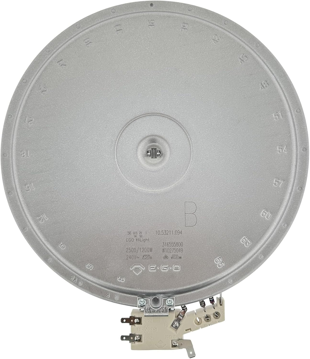 316555800, W10275049 Range Dual Radiant Surface Element Heater 6/9 Inch, 2500W/1200W Compatible with Whirlpool Frigidaire, Replaces 316224300, 316418400, 316418401, 318198932, WPW10275049, W10173896