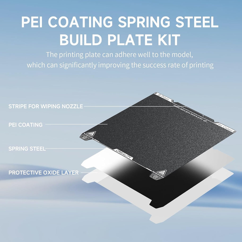 Official Creality K1C Build Plate 235x235mm Textured PEI Sheet with Nozzle Cleaner Flexible Spring Steel Magnetic